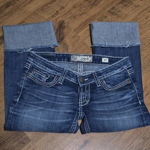 BKE Starlite Women's Dark Blue Cuffed Jeans - 27